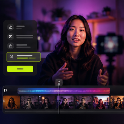 Creator recording a product demo